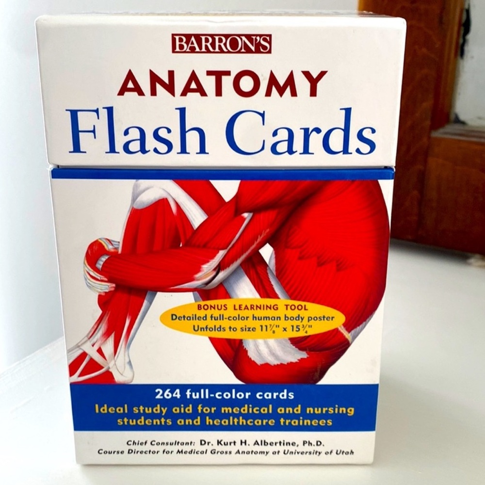 Barron's Anatomy Flash Cards 264 Full Color